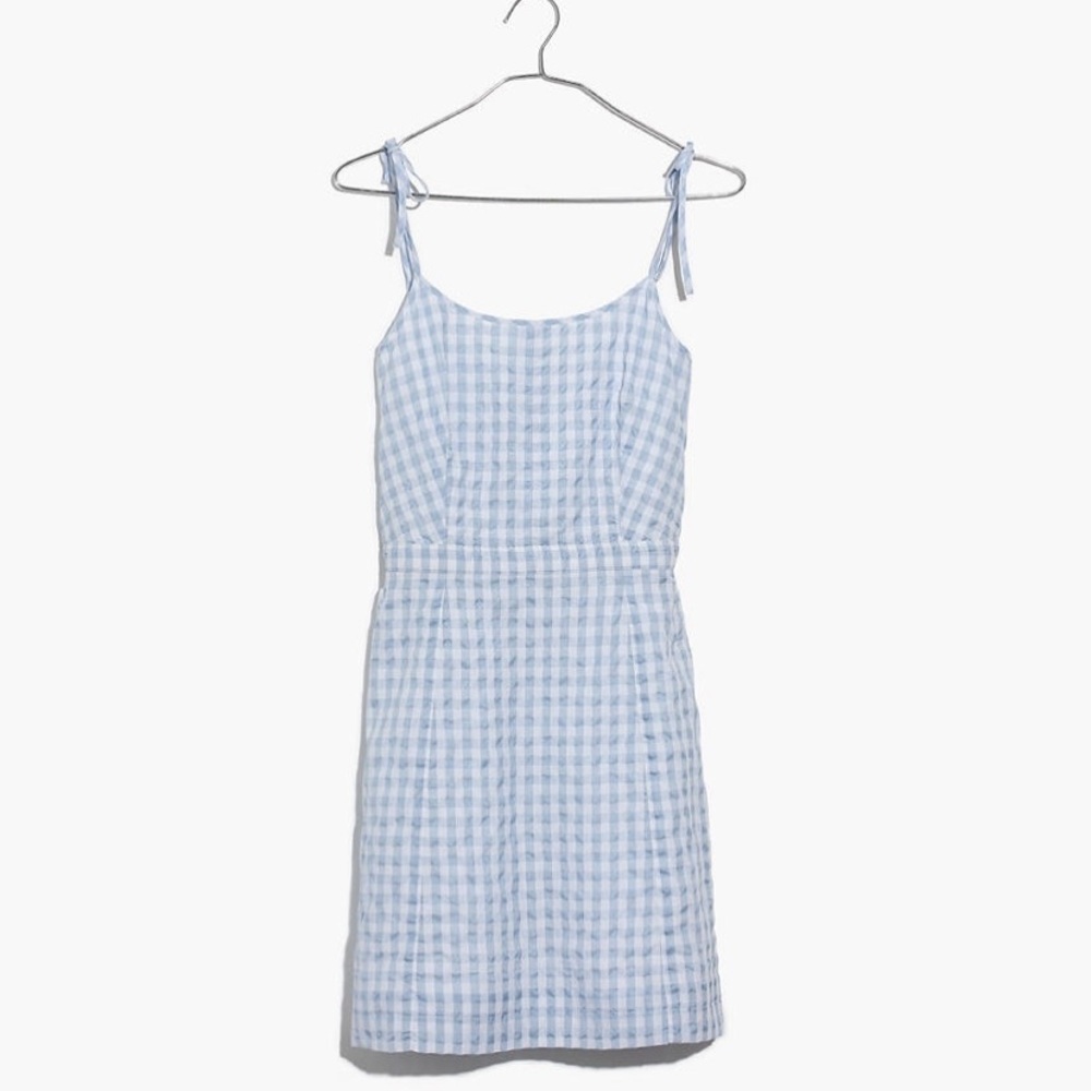 Gingham Tie-Strap Dress